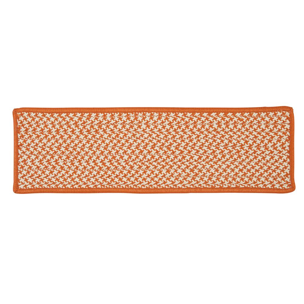 Colonial Mills OT19A008X028SX Outdoor Houndstooth Tweed - Orange Stair Tread (single)